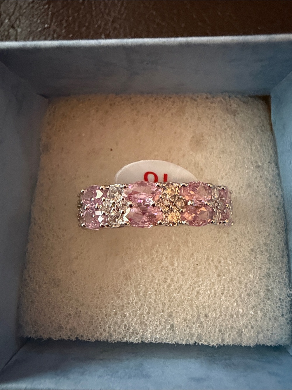 Pink Gemstone Eternity Band - Women's Ring